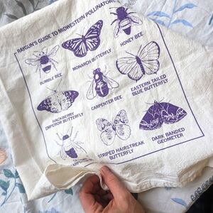 Rayguns Guide To Midwestern Pollinators Square Napkin Towel Nwot Insects